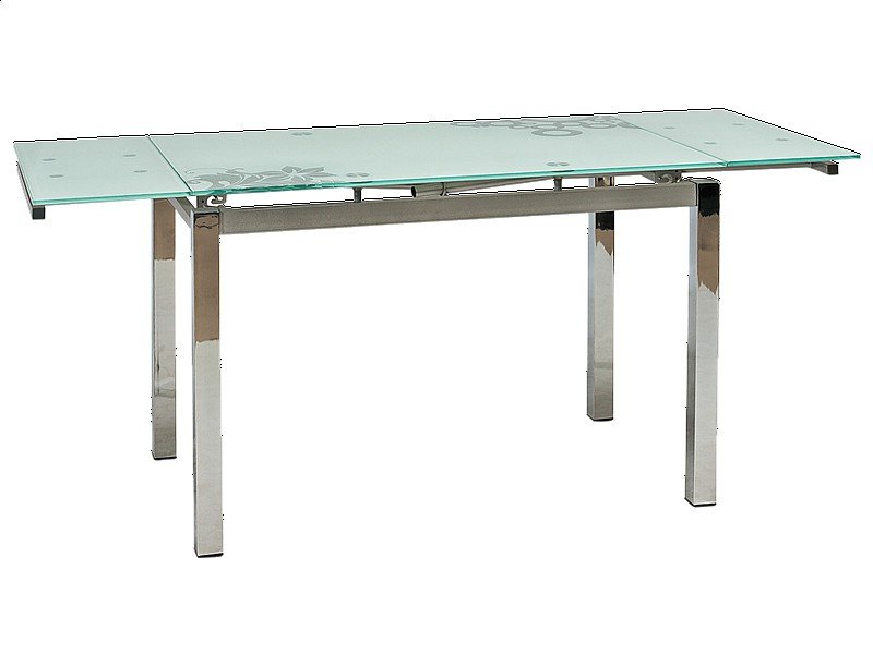 Veneti Rozkladací jedálenský stôl IZYDOR - 110x74, biely / chróm